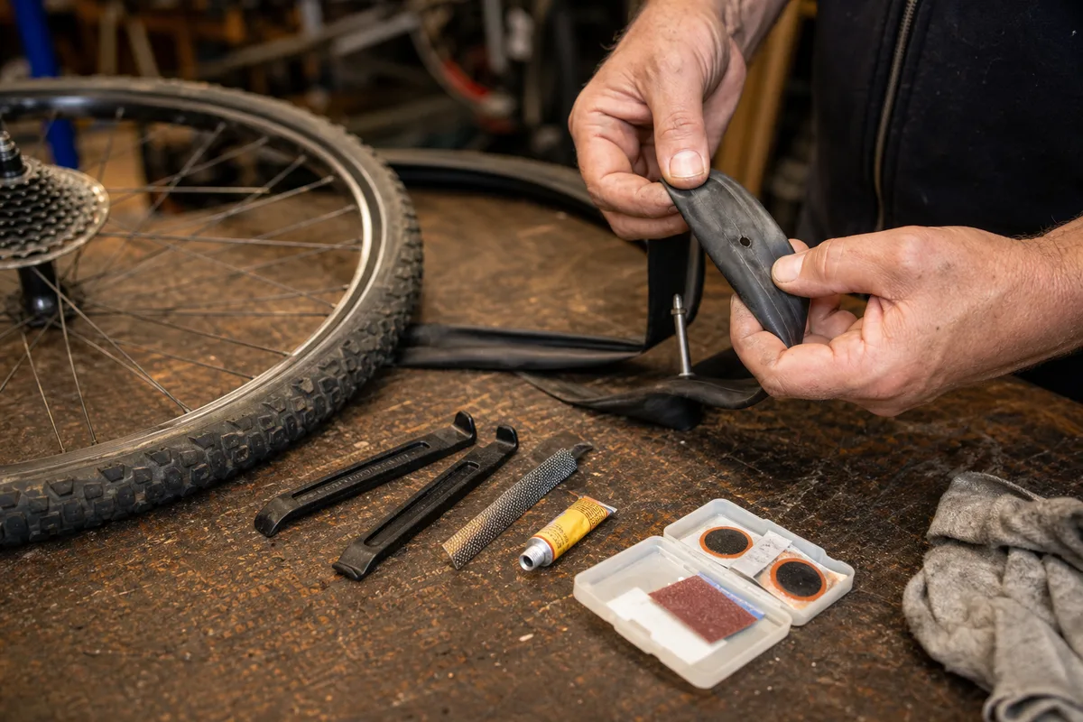 Réparer une crevaison de vélo, étape par étape